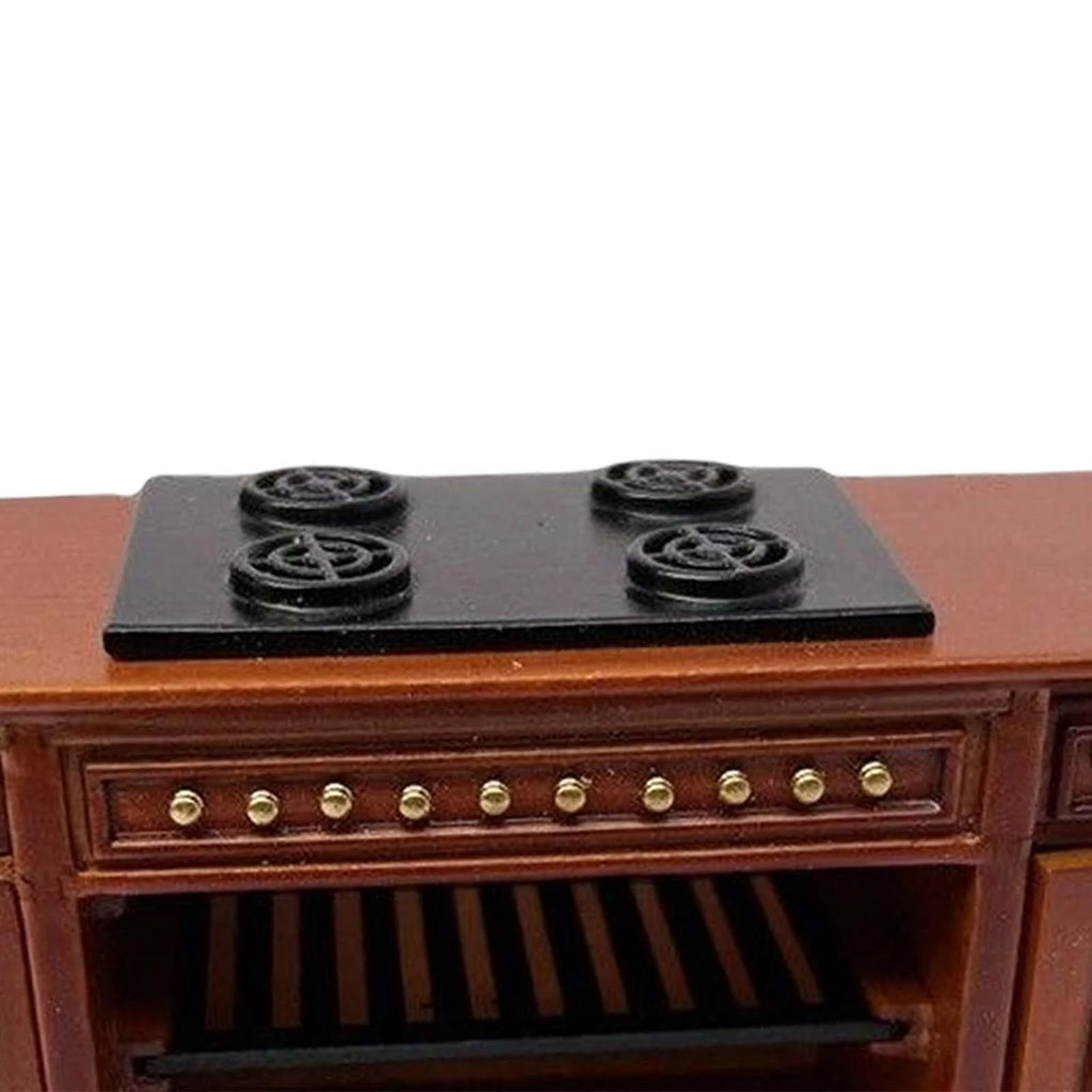 12 Scale Dollhouse Wood Cooker Cupboard Furniture Sets red R438450