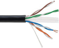 Cat6A 1000 Foot Red Solid Bare Copper 23AWG 4 Pair Bulk Ethernet Cable O4074