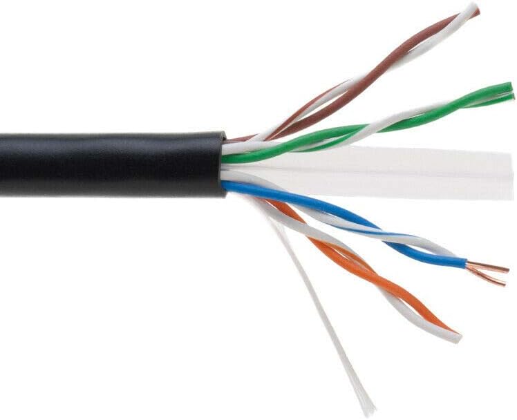 Cat6A 1000 Foot Red Solid Bare Copper 23AWG 4 Pair Bulk Ethernet Cable O4074