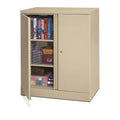 3 Shelf Metal Storage Cabinet in Putty D8941