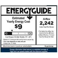 42 in White Ceiling Fan T21151