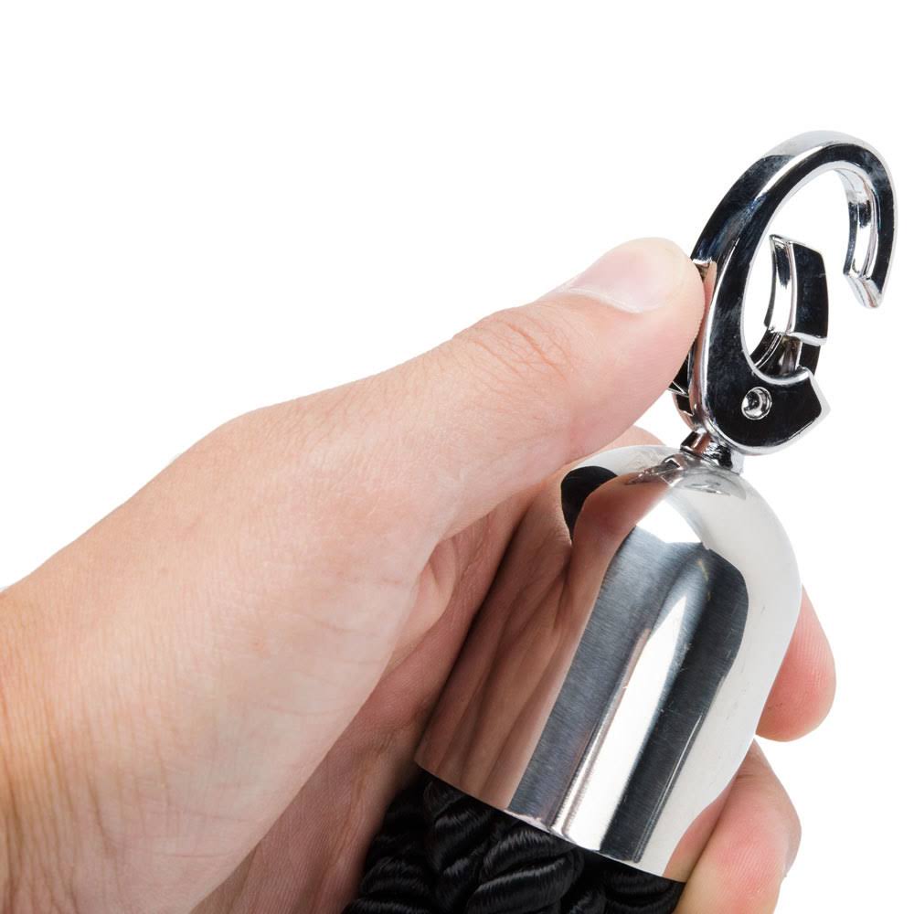 Chrome Black Braided Barrier Rope H84264