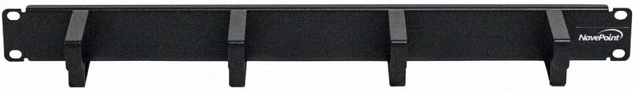 4-Pack 1U 19-Inch Rack Mount Cable Management Panel Black F48782