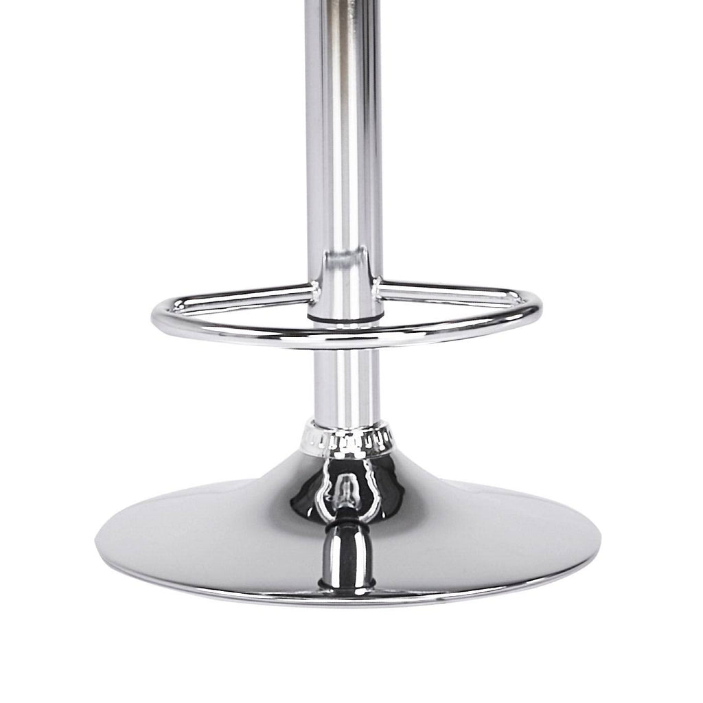 Faux Leather Adjustable Counter/Bar Stool Set of 2 White C37477