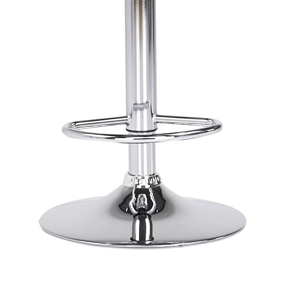 Faux Leather Adjustable Counter/Bar Stool Set of 2 White C37477