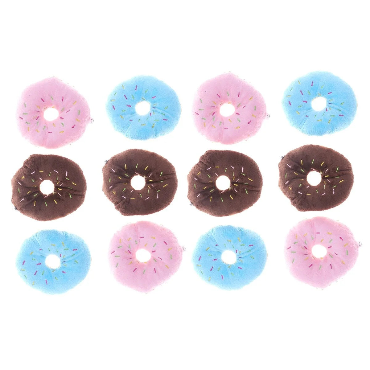 Squeaky Plush Donut Dog Toy K121