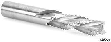 CNC Solid Carbide Roughing Spiral 3 Flute Chipbreaker 3/8 Dia x 1-1/4 W372549