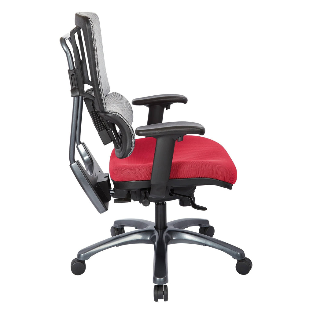 Orange Grey Mesh Back Chair with Titanium Base S999