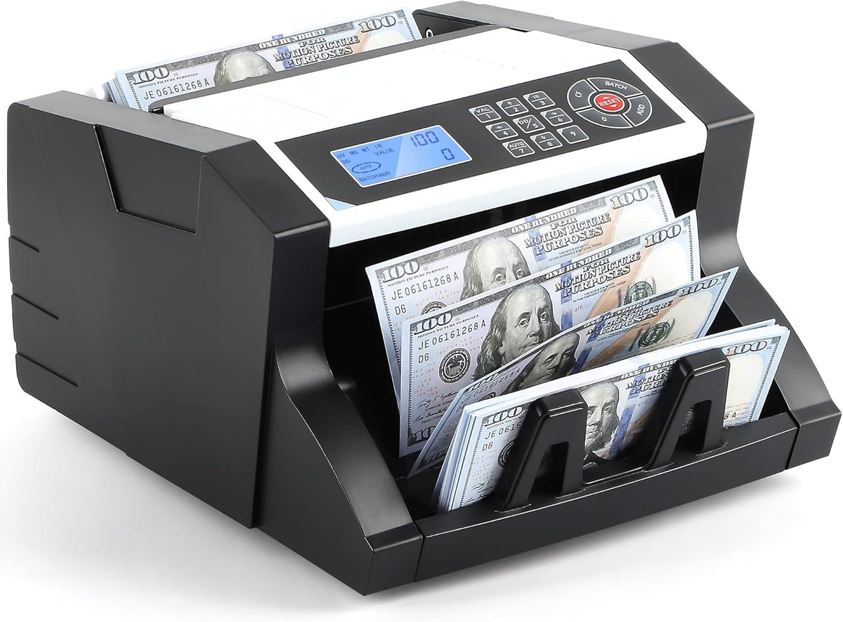 Money Counter with UV/MG/MT/IR/DD Counterfeit Detection Cash Bill Counting Machine W4974