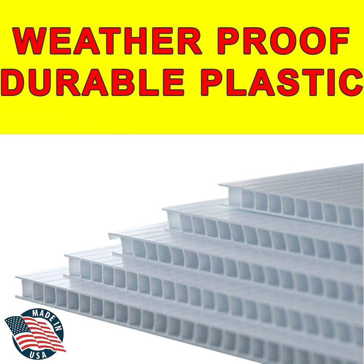 50 Pack Custom Yard Signs, Waterproof Plastic I871