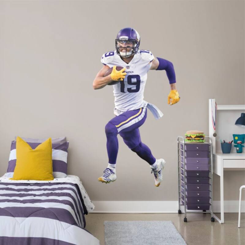 Fathead Adam Thielen Minnesota Vikings Away Life Size Removable Wall Decal V17848