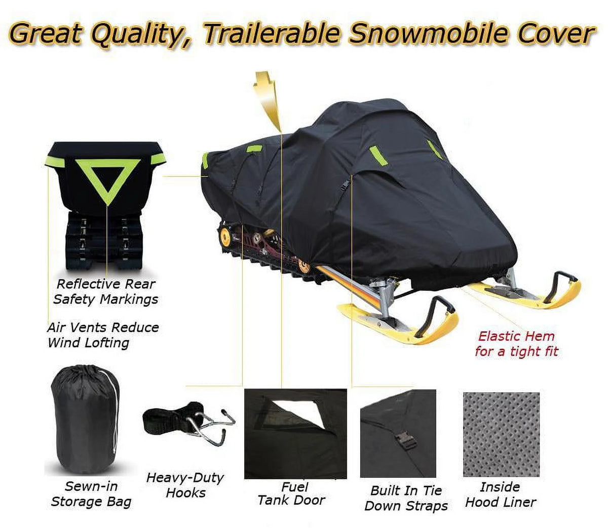 Trailerable 600 Denier Snowmobile Cover Z884559