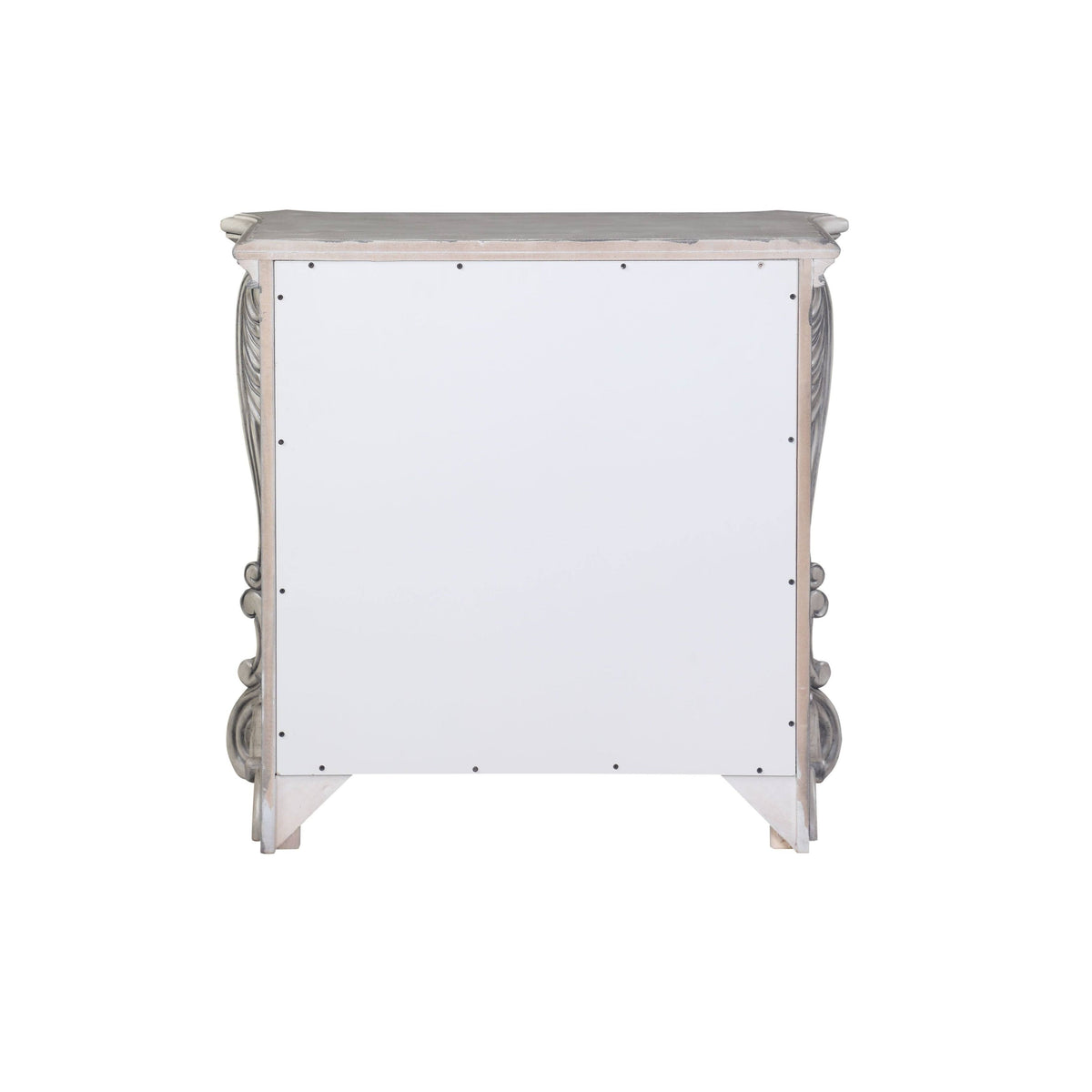 Antique White Wooden Nightstand with 2 Storage Drawers K6703