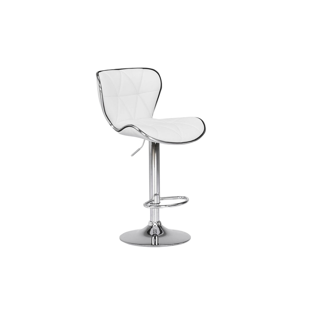 Faux Leather Adjustable Counter/Bar Stool Set of 2 White C37477
