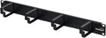 4-Pack 1U 19-Inch Rack Mount Cable Management Panel Black F48782