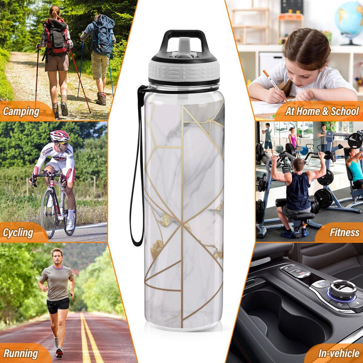 32oz Tritan Leakproof Water Bottle with Straw Z14790