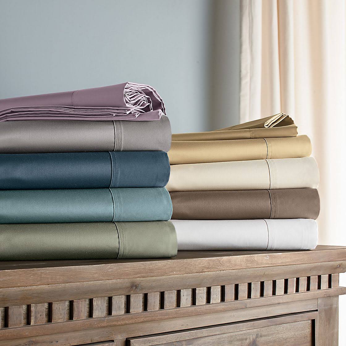 450 Thread Count Supima Cotton Sateen California King Flat Sheet M316486