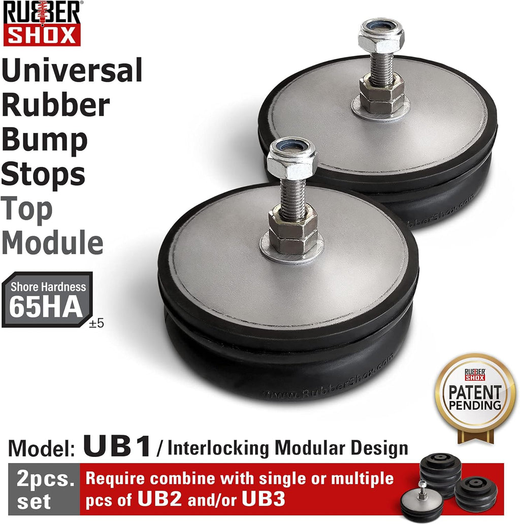 Rubber Front Rear Bump Stop for Truck and RV Suspension, Pair 5000 lbs, Hardness 65HA S418849