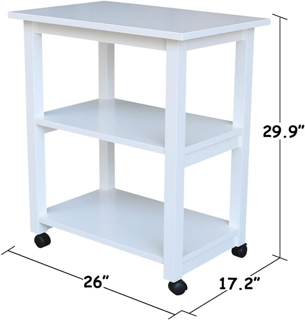 White Microwave Cart A7476