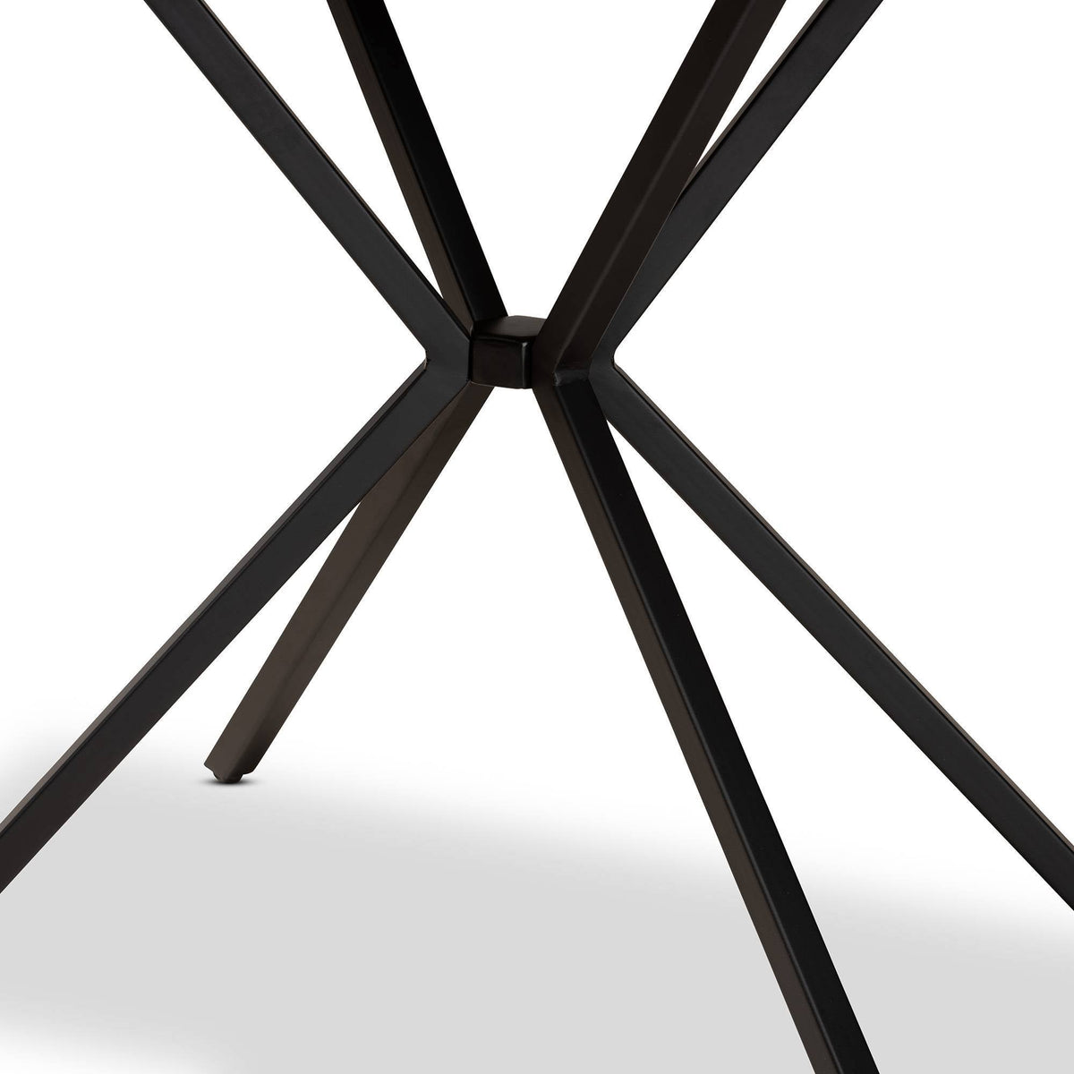 Walnut Finished Wood and Black Finished Metal Console Table A4458