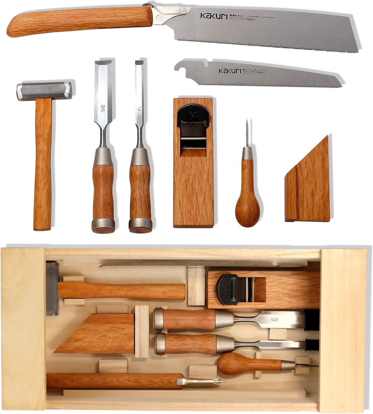 8 Pcs Japanese Woodworking Tool Set Z12114