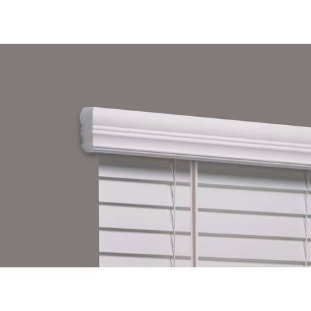 Cordless Faux Wood Blind, White, 21x22w x 52 J925900