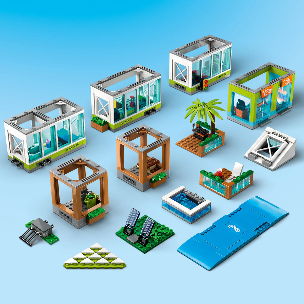 LEGO My City Apartment Building 60365 Toy Set with Connecting Three Floor Room Modules, Includes a Mobility Scooter, Bike and 6 Minifigures S7685