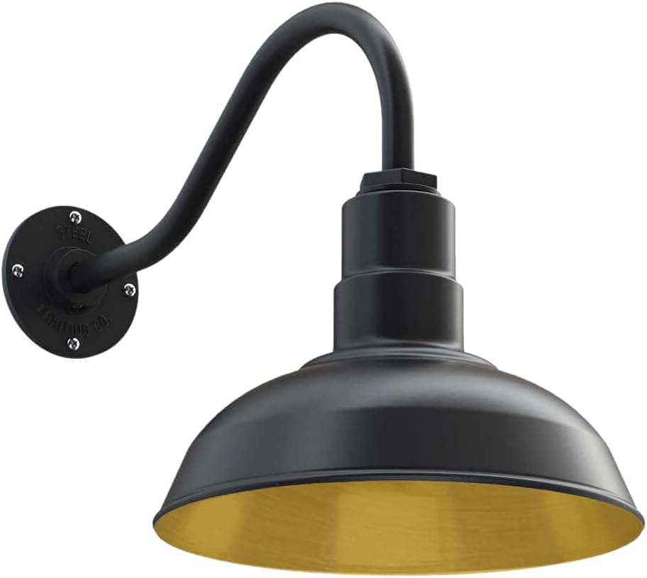 Matte Black Gooseneck Barn Light D103