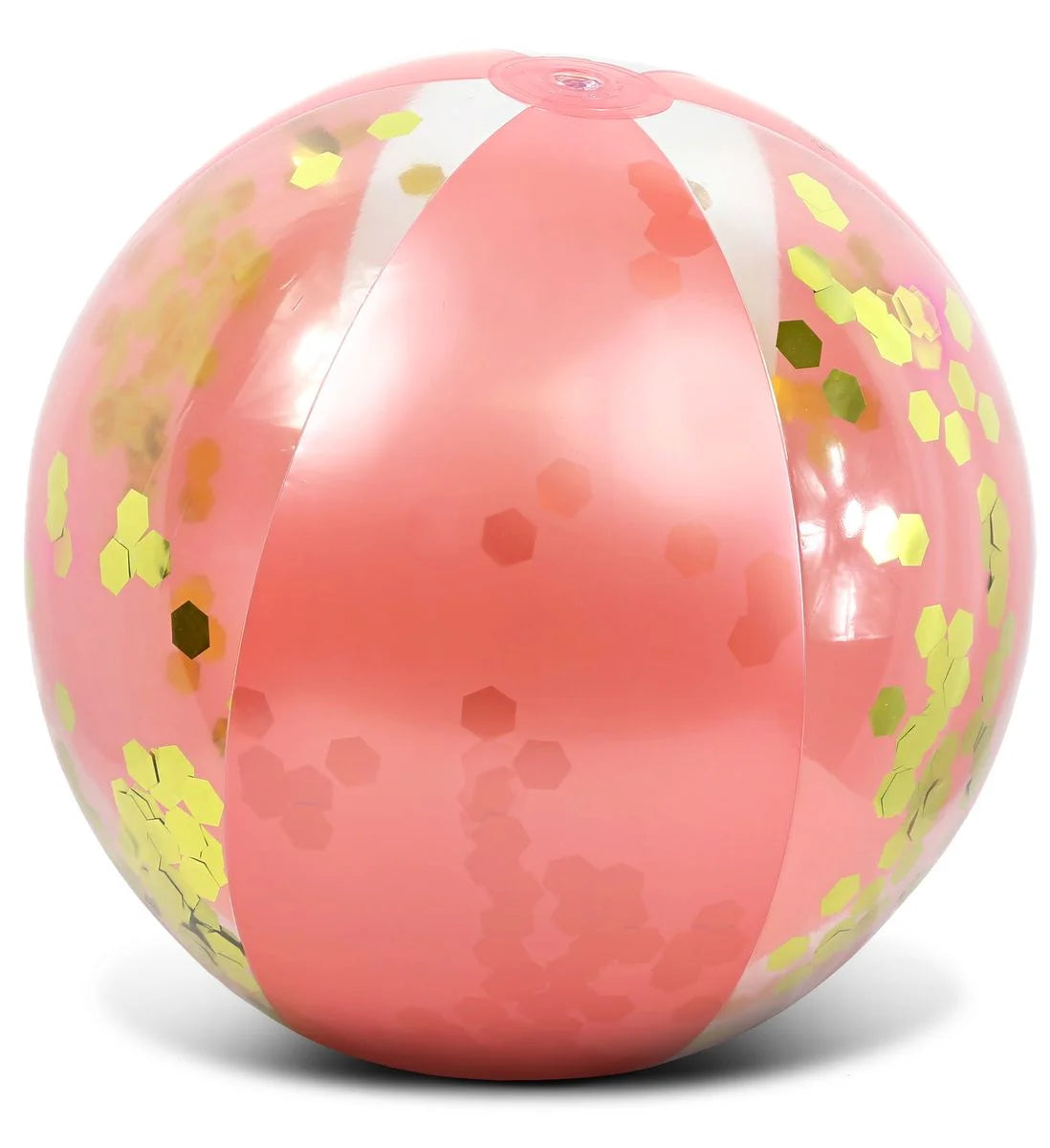 Inflatable Beach Balls Gold and Rose Gold Confetti 16 Inch Vinyl Pool Toy (2 Items) Y969