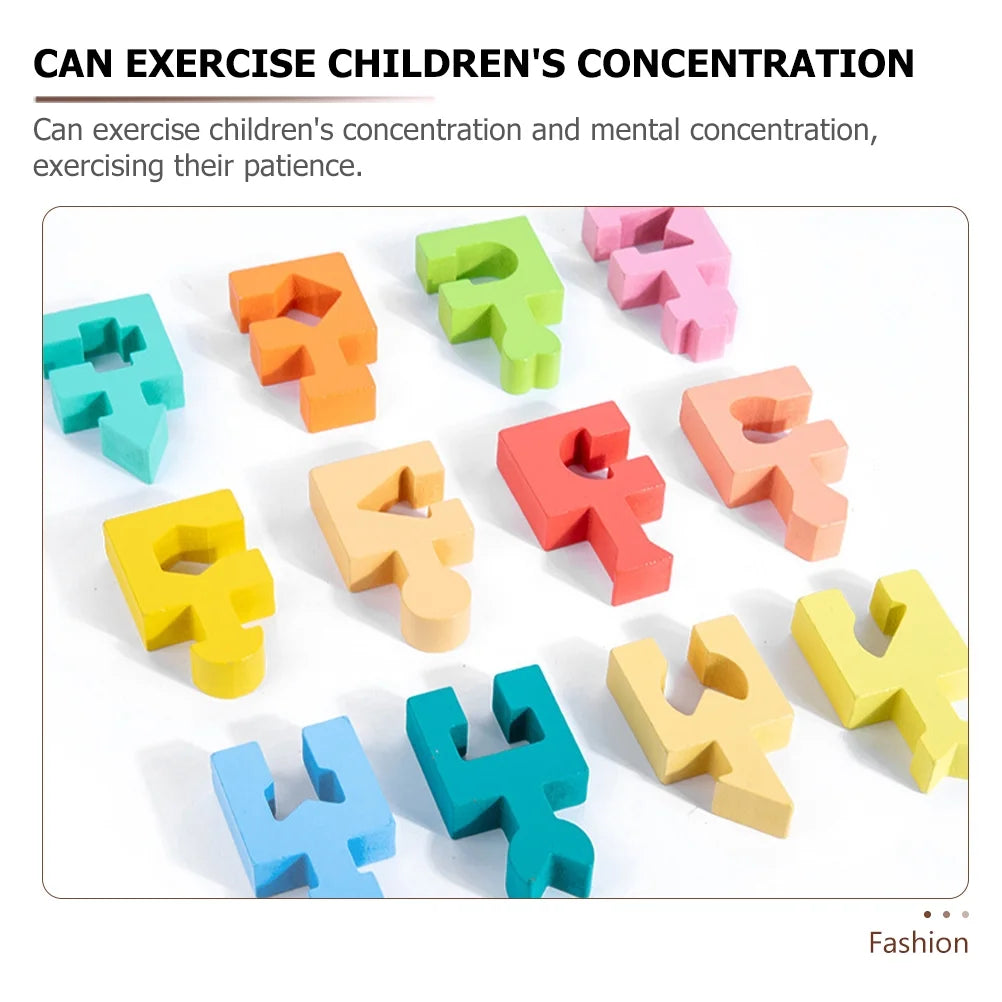 Wooden Shape Matching Blocks Puzzle C777419