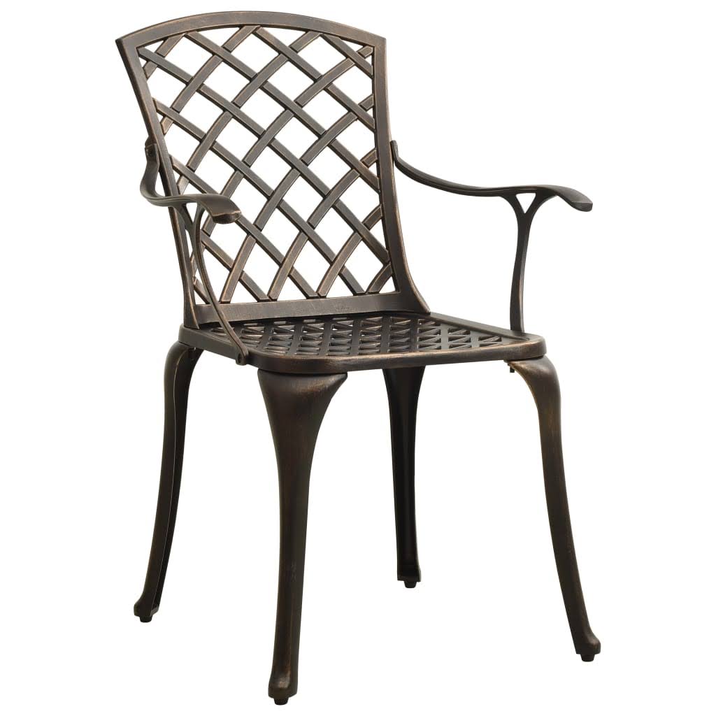 5 Piece Bistro Set Cast Aluminum Bronze A803744