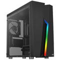 Black Mini Tower Case with Tempered Glass Side Panel S38152