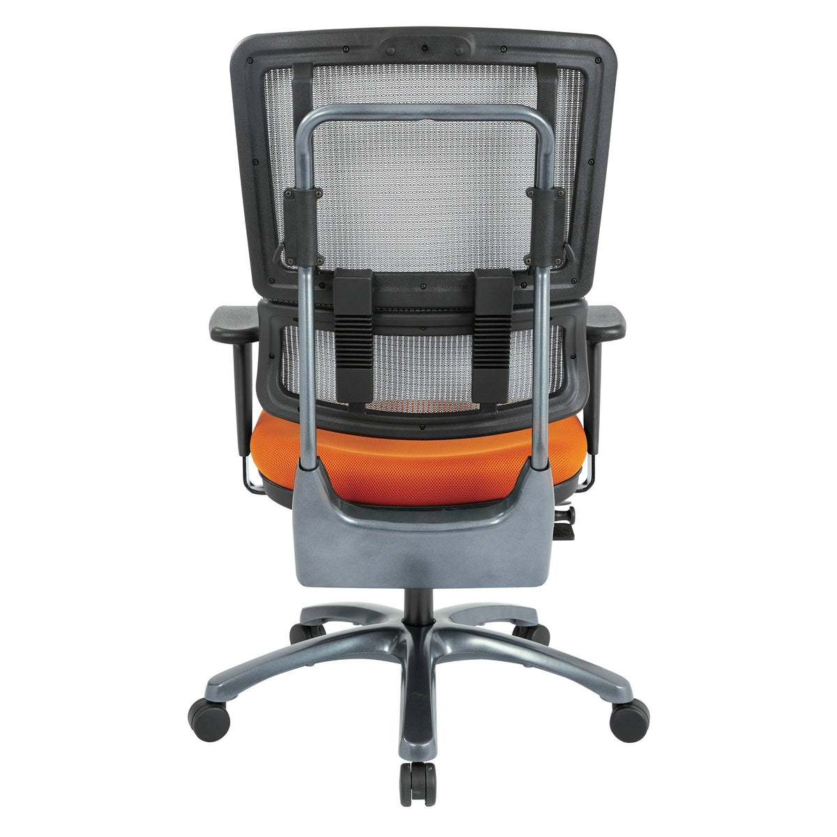 Orange Grey Mesh Back Chair with Titanium Base S999