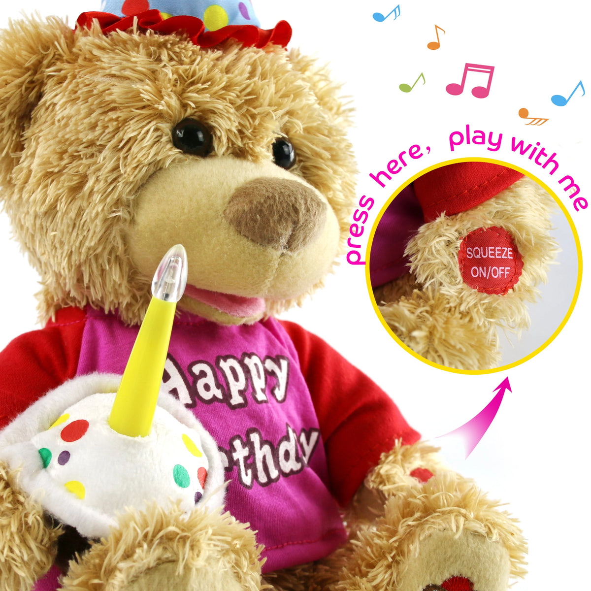 Brown 11'' Animated Stuffed Animal Singing Plush Toy W18479