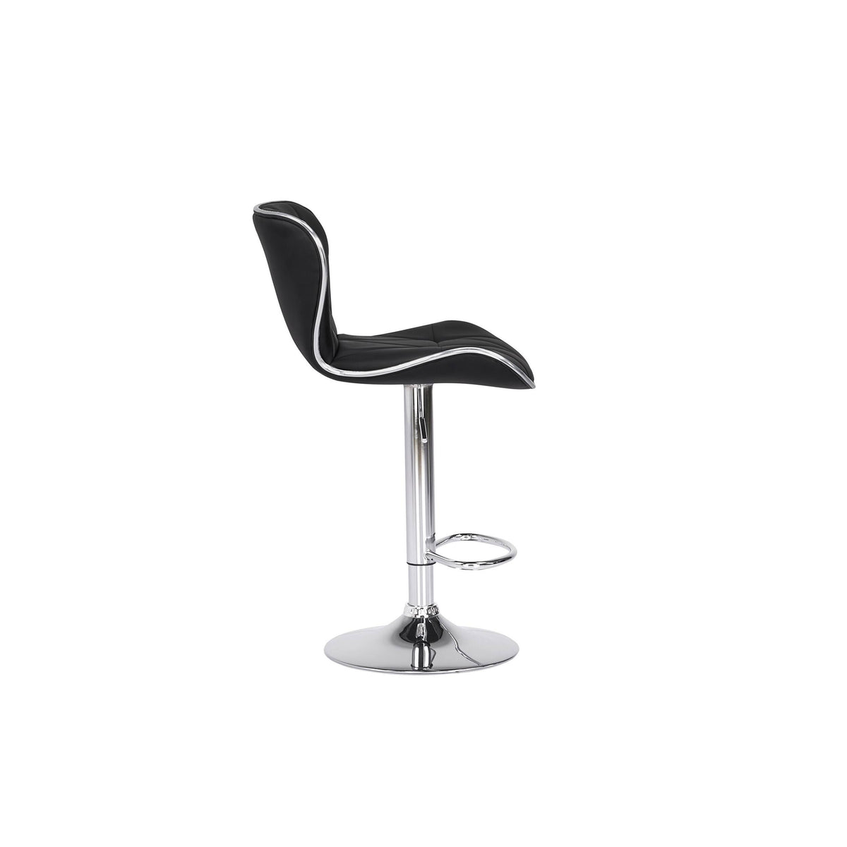 Faux Leather Adjustable Counter/Bar Stool Set of 2 White C37477