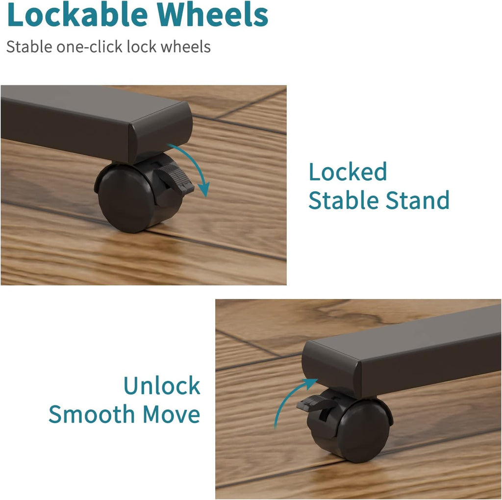 Adjustable Overbed Bedside Table with Wheels X851