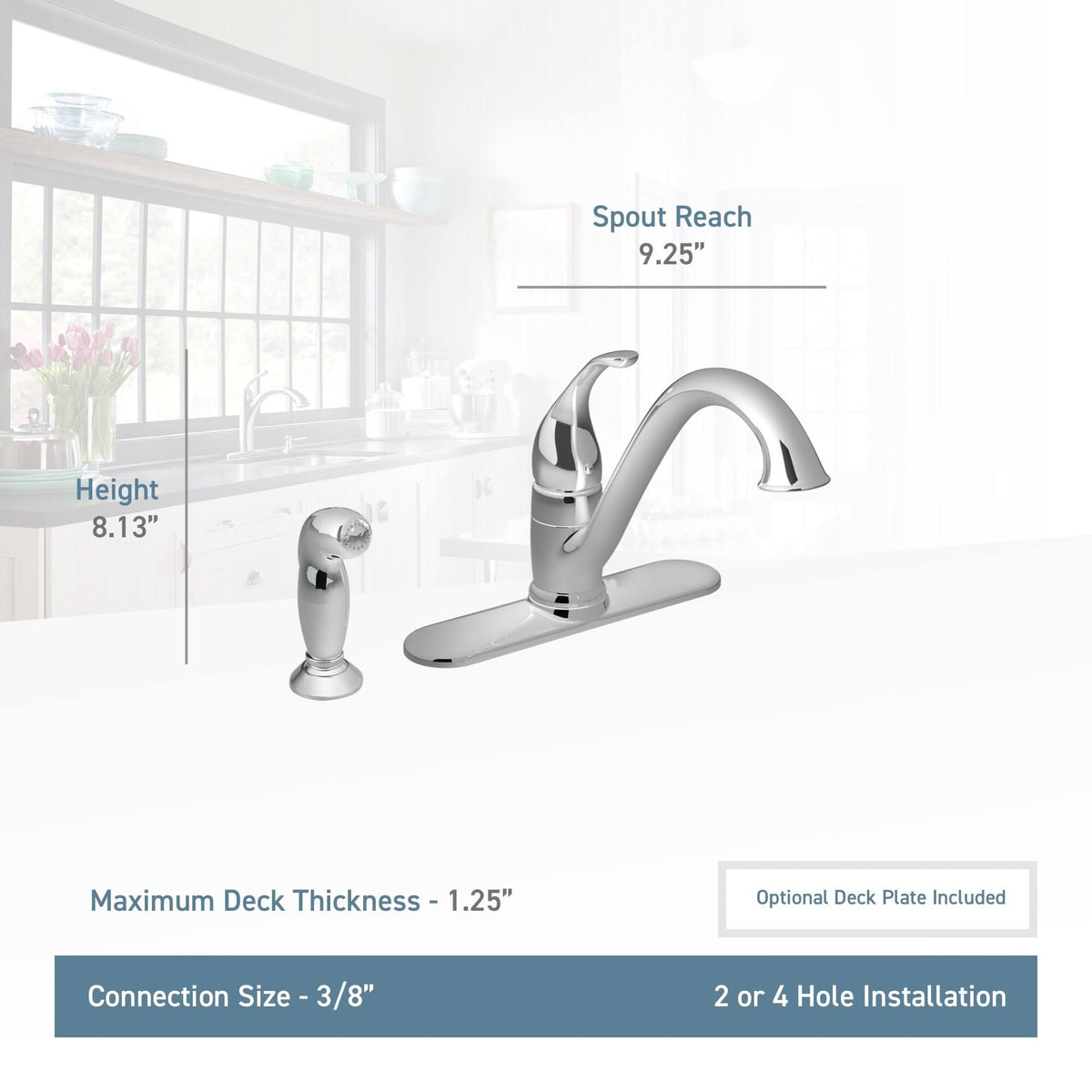 Chrome One Handle Kitchen Faucet G761753
