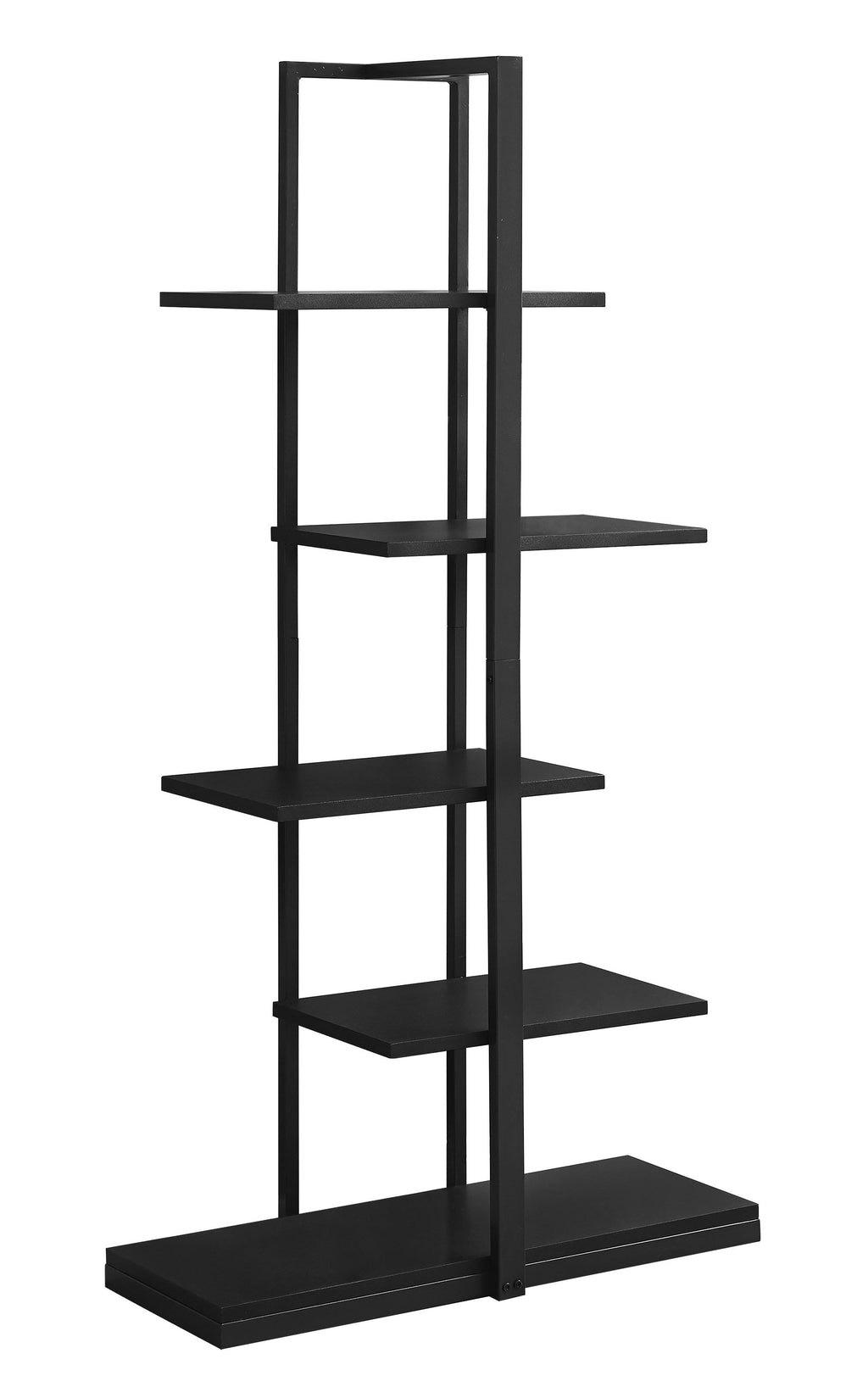 White Silver MDF Metal Bookshelf Y5961