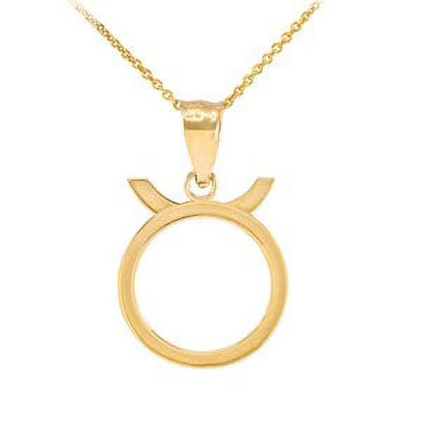 14K Gold Taurus Zodiac Pendant Necklace with 20" chain M935465