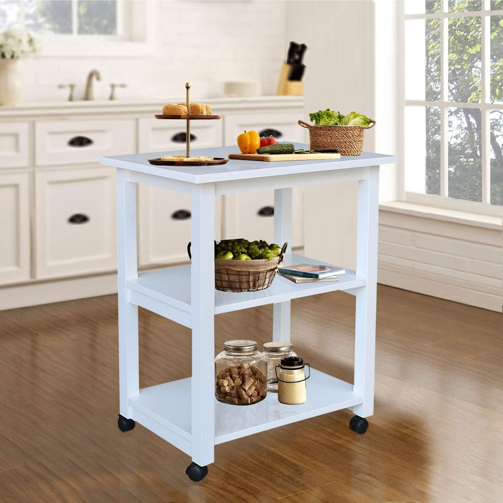 White Microwave Cart A7476