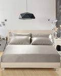 Fitted Sheet Seamless 19 Momme Silvergray 152 x 203 + 40cm G3292