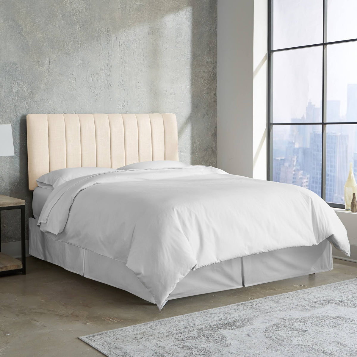 California King Channel Seam Headboard Linen M631