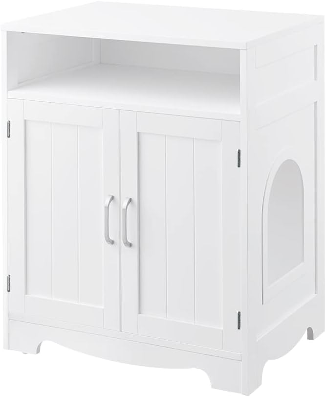 Cat Litter Box Furniture with 2 Entrances J366