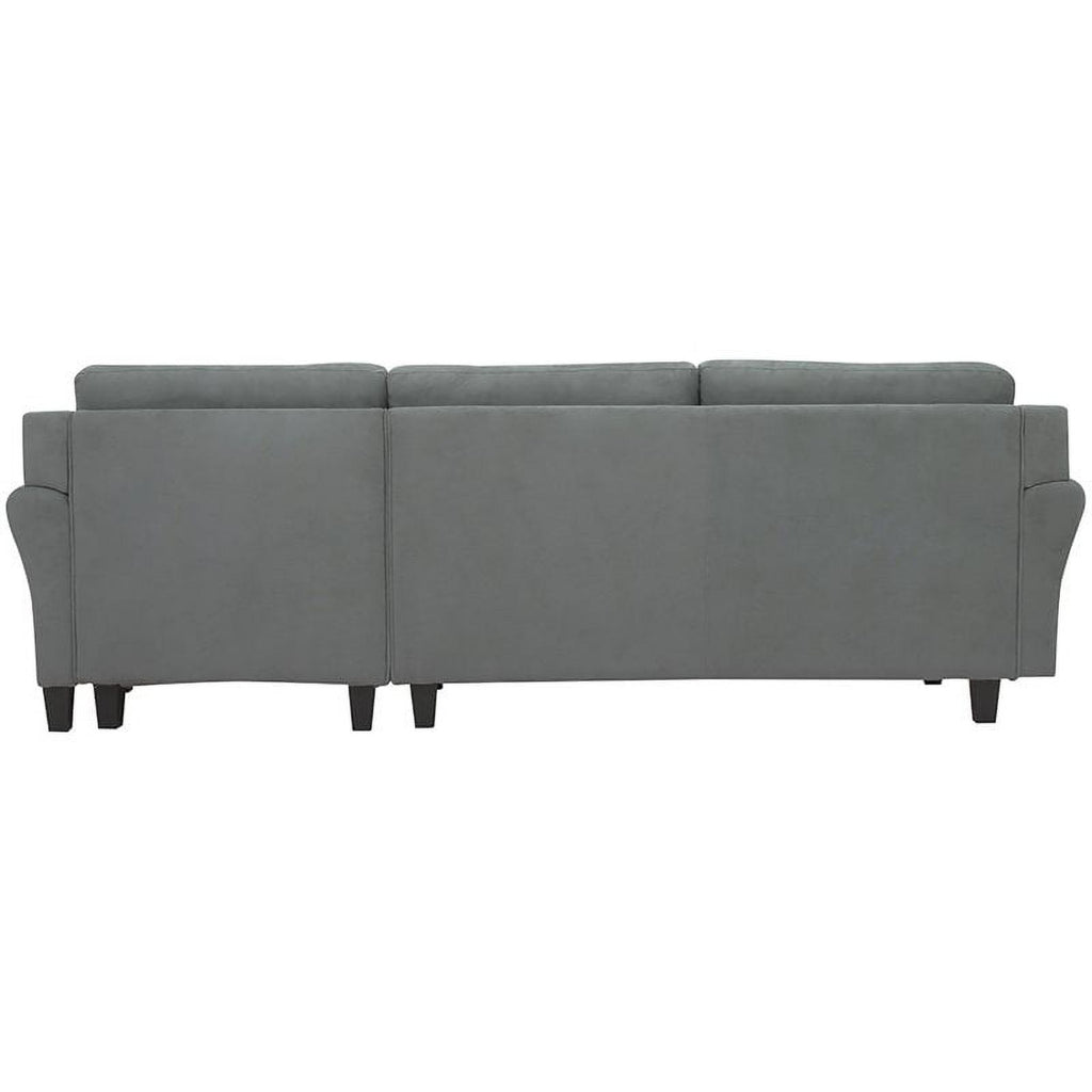 Gray Sectional with Rolled Arms Q9035