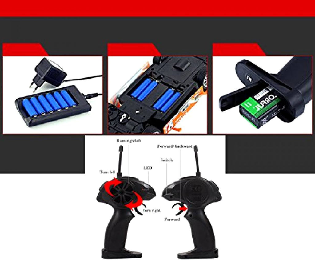 1/16 4WD RC Drift Car with 6 Battery and Drift Tire I71705