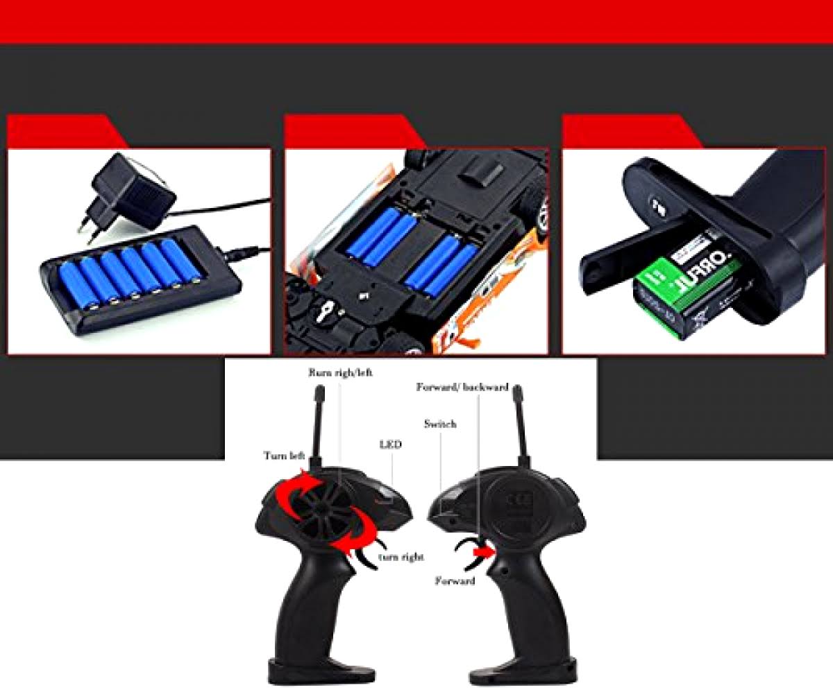1/16 4WD RC Drift Car with 6 Battery and Drift Tire I71705