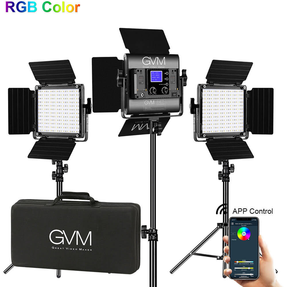 RGB LED Video Lighting Kit with App Control G886385
