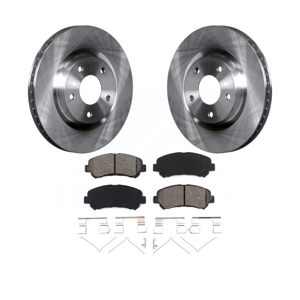 Front Disc Brake Rotors And Semi-Metallic Pads Kit F550087