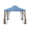 Cabana Blue Replacement Canopy Top Cover for Callaway Gazebo J34948