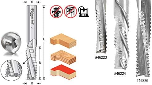 CNC Solid Carbide Roughing Spiral 3 Flute Chipbreaker 3/8 Dia x 1-1/4 W372549